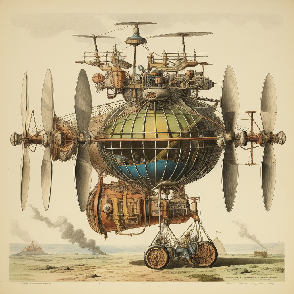 Flying Machine with Turbines as Feet