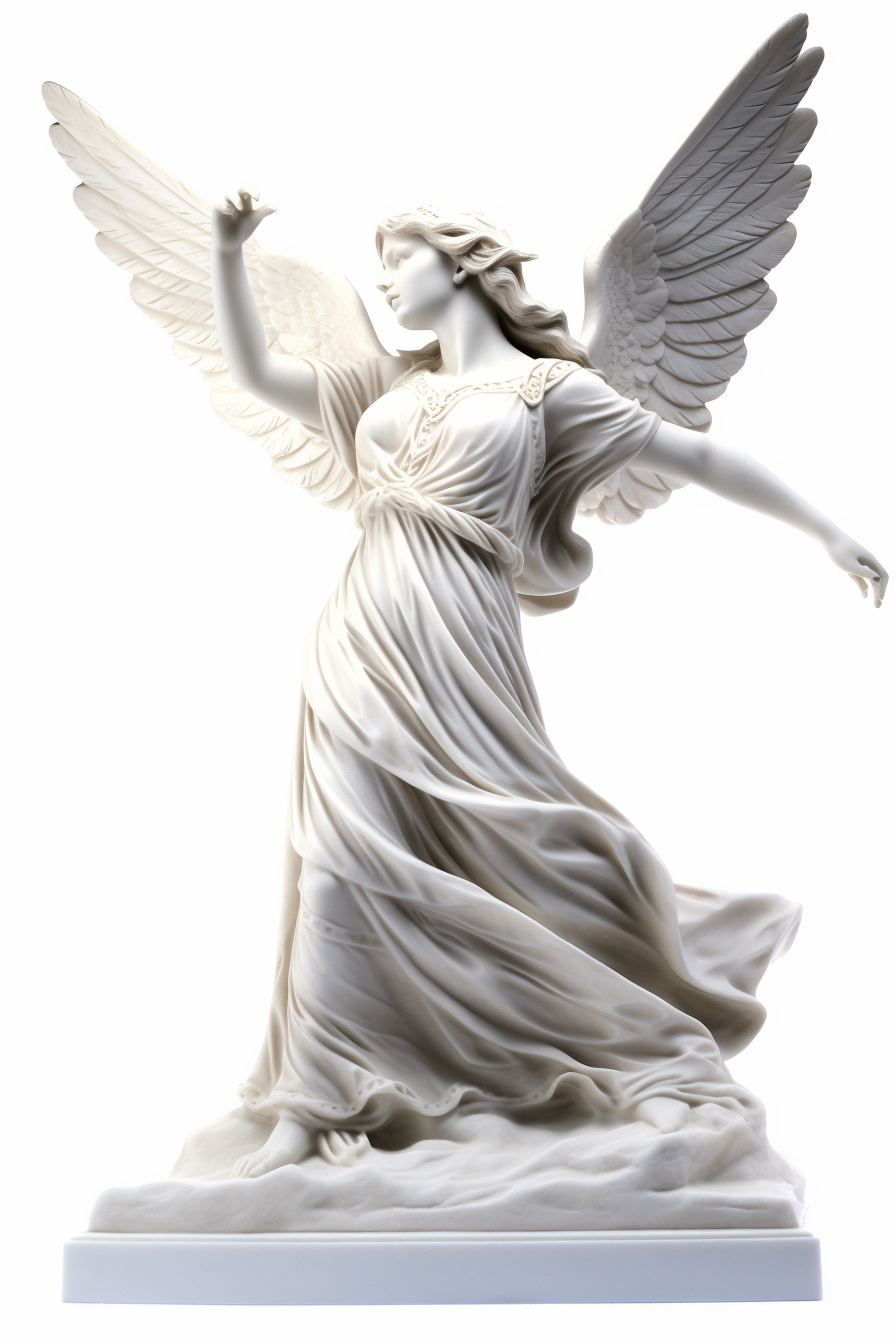 Statue of Woman with Wings Flying