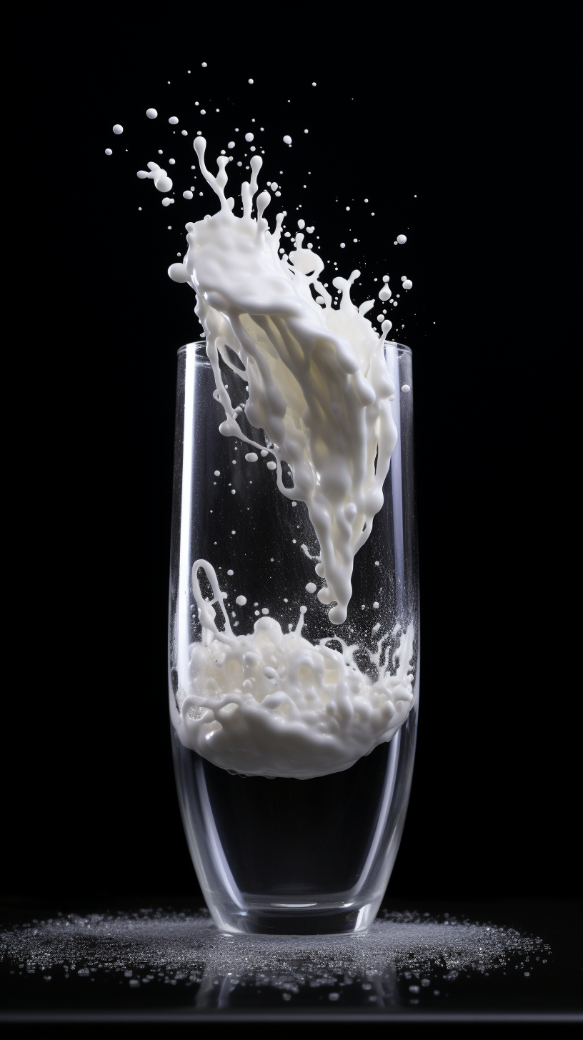 Refreshing foam in glass on black background