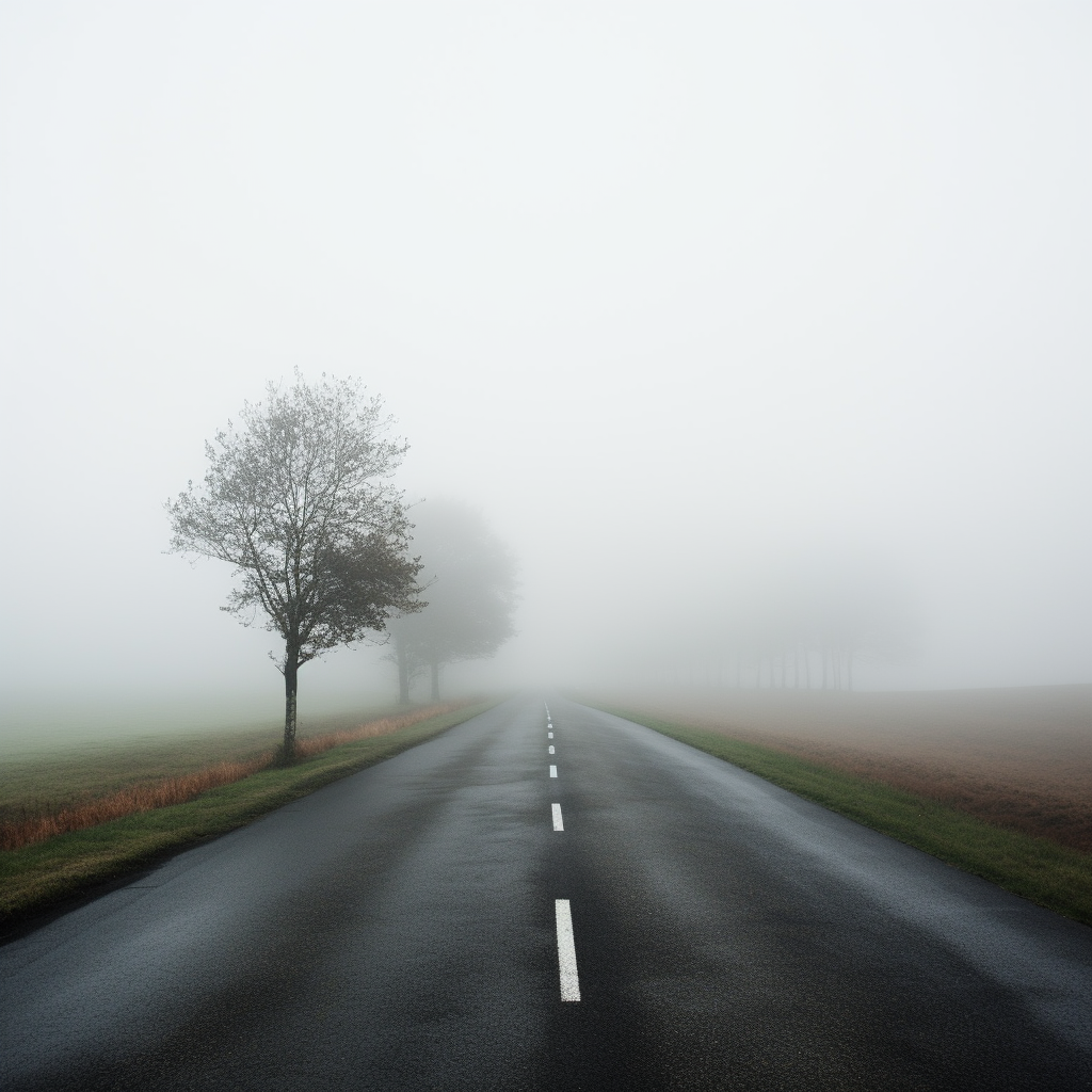 Stunning foggy minimalist landscape captured by Nikon