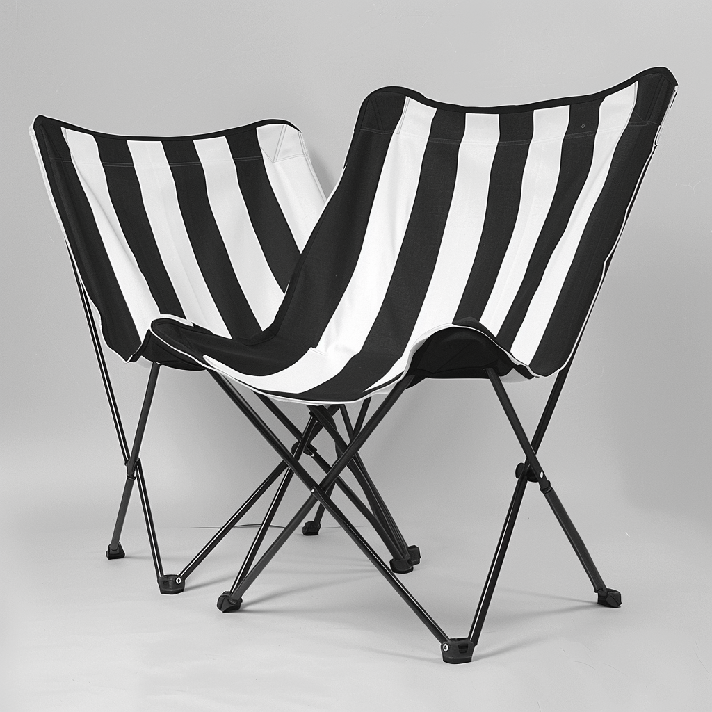 Black White Foldable Chair