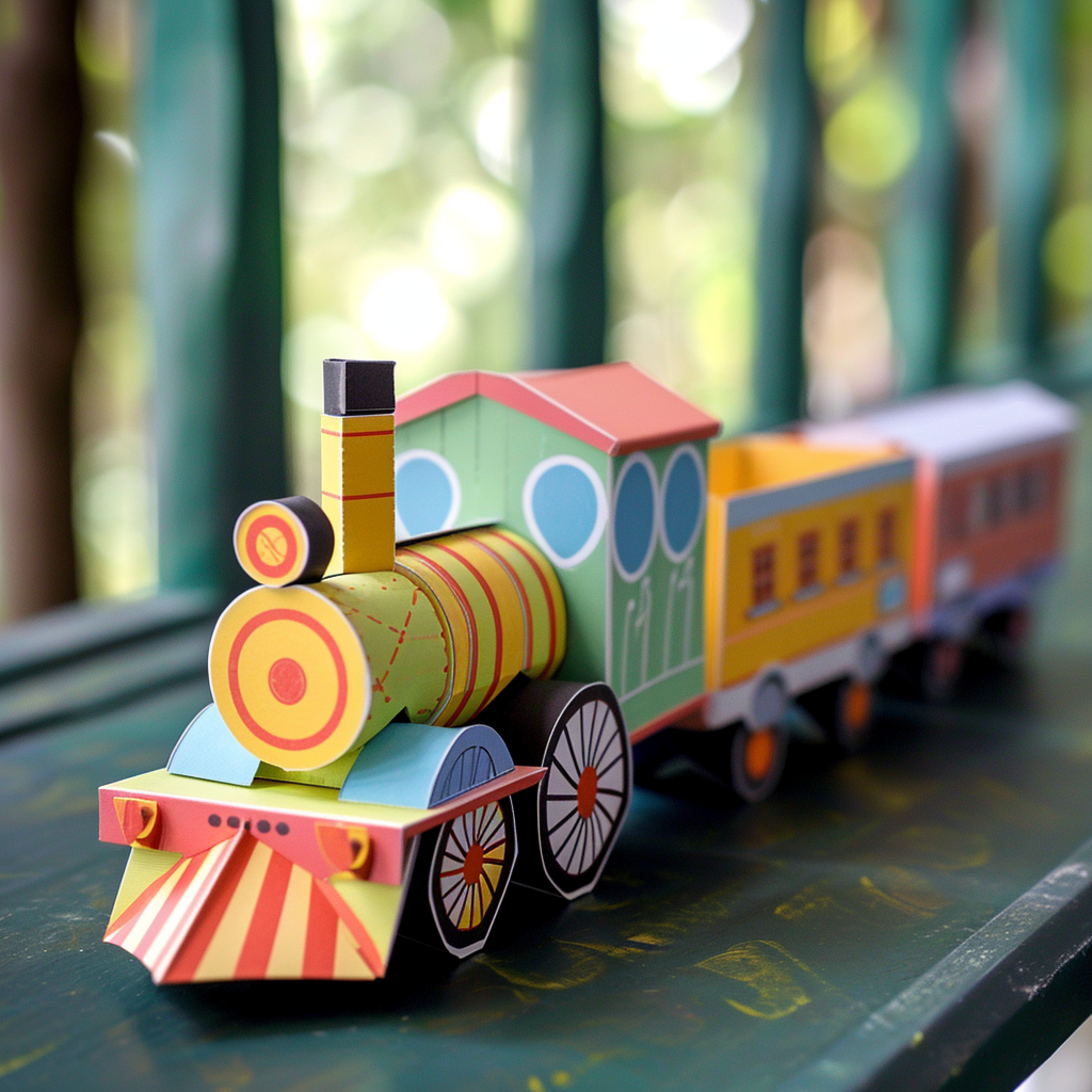 Train paper toy for kids