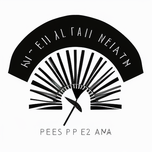 Illustration of a folding hand fan logo