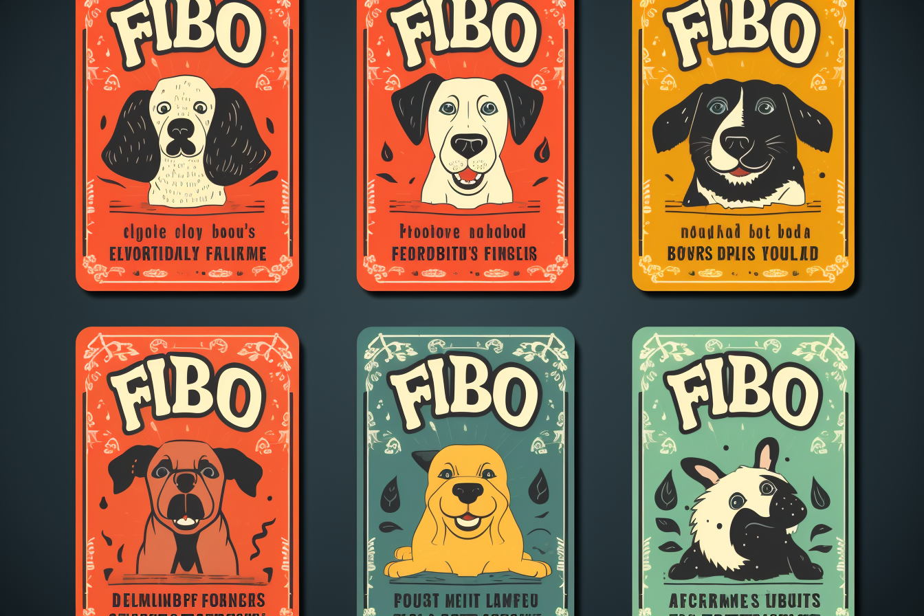 Simple dog food label design