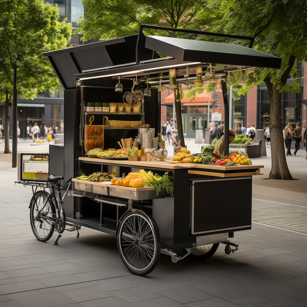 Stylish and Functional Food Cart Design