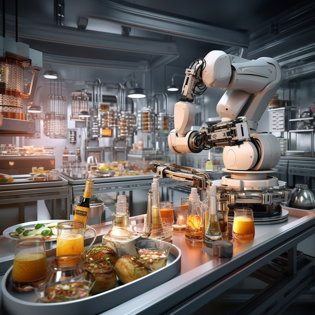 Robots and machines in food & beverage industry