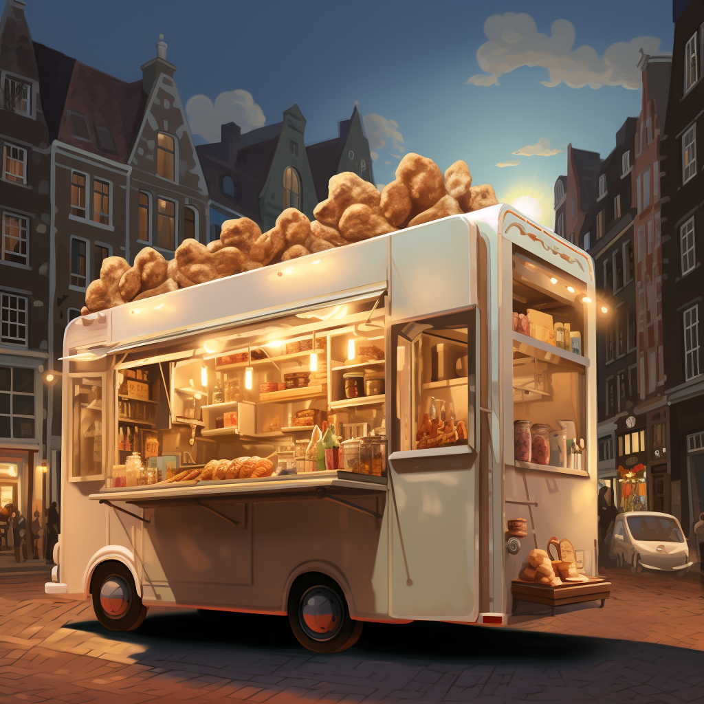 Tasty Dutch Oliebollen at Foodtruck