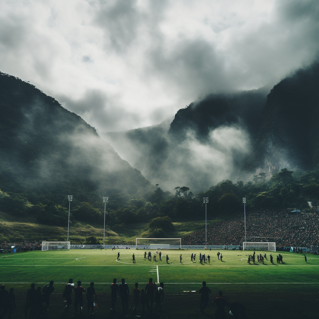 Football game landscape photo