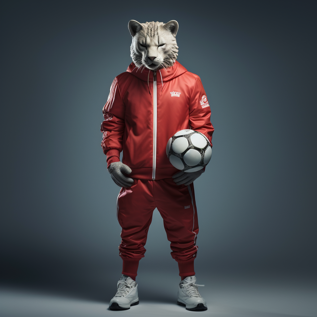 Football player in Puma suit