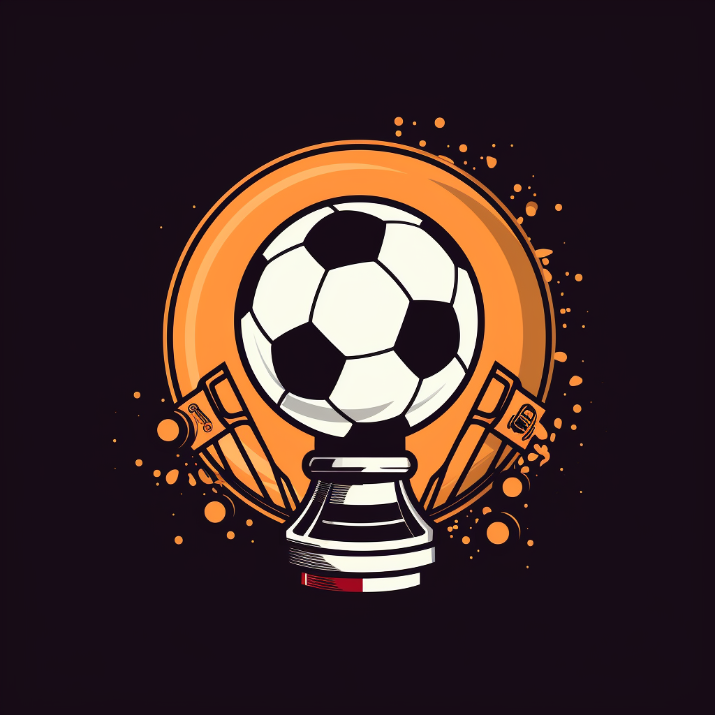 Minimalist football podcast logo