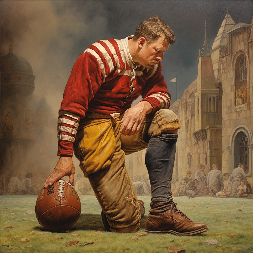 Detailed Football Kickoff Image