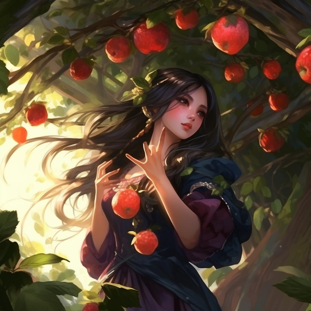 Illustration of a Delicious Forbidden Fruit