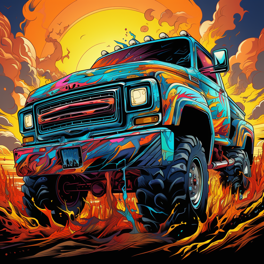 Ford F650 Beast truck illustration