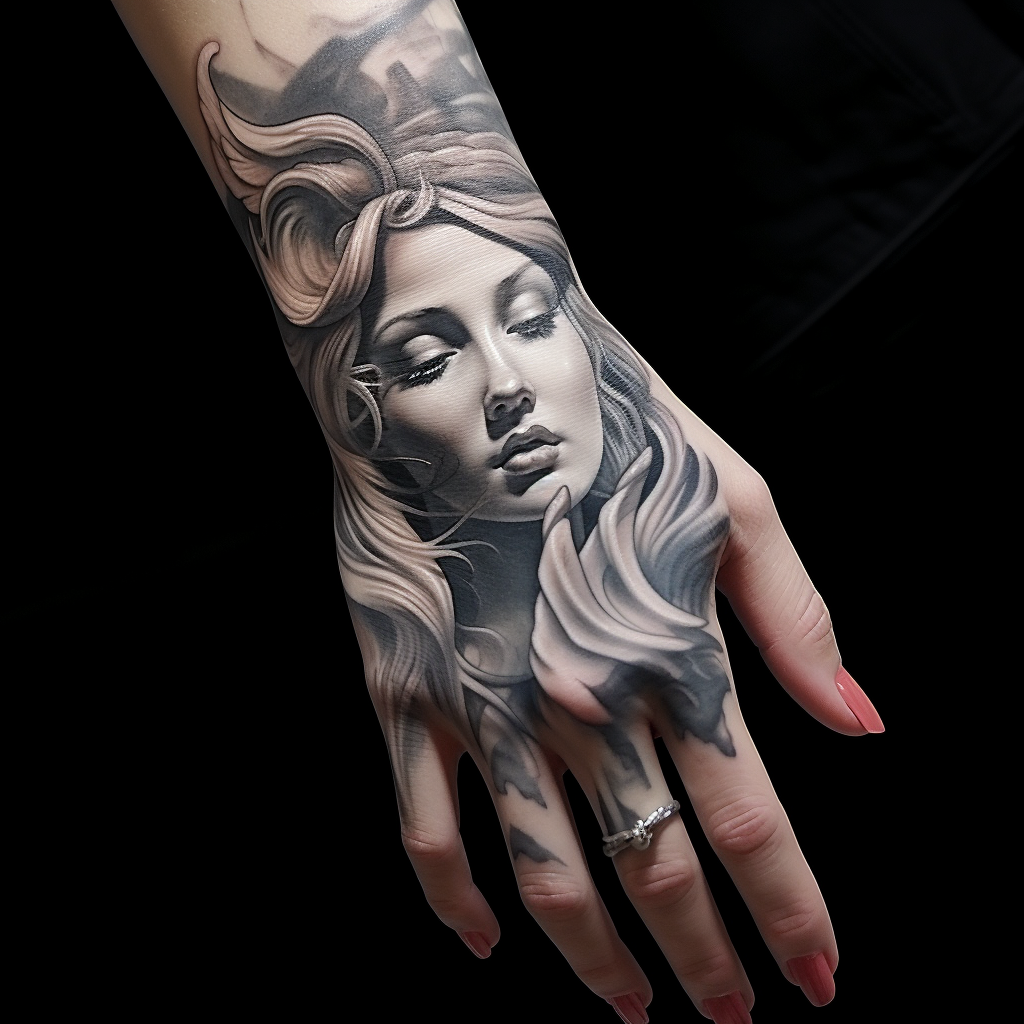 Angel Woman Tattoo with Wings