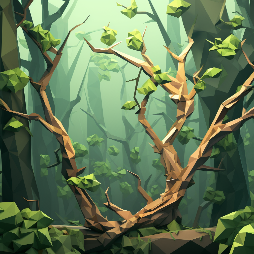 Beautiful forest branch seamless art