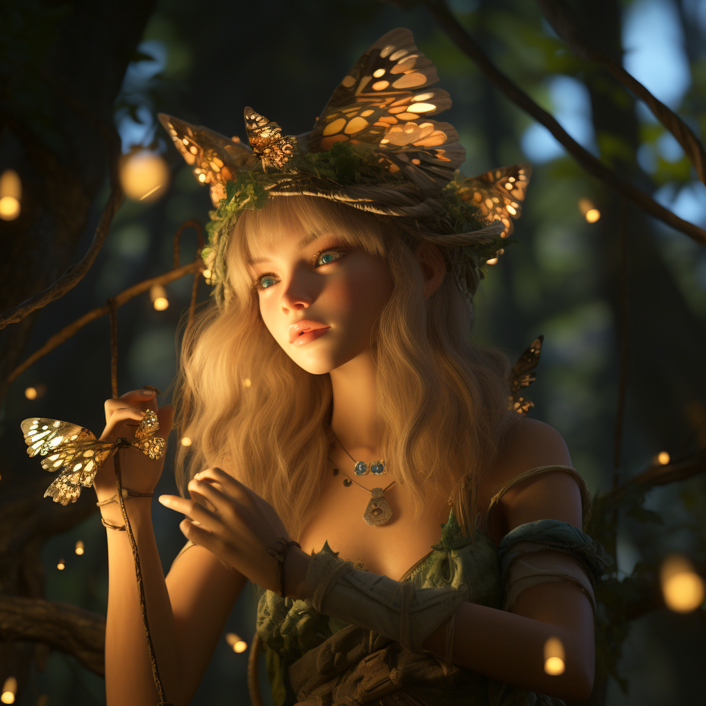 Enchanting Forest Fairy in Disney Style