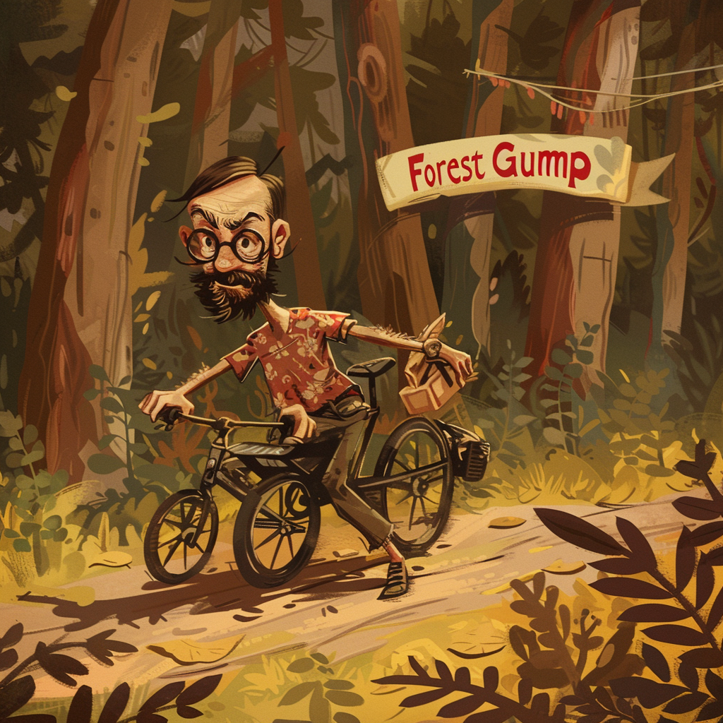 Forest Gump Tricycle Pedal Banner