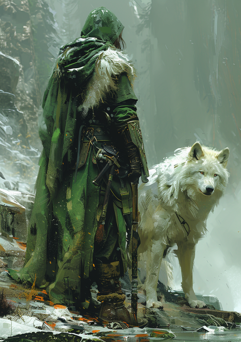 Andergastan Forest Knight and Wolf