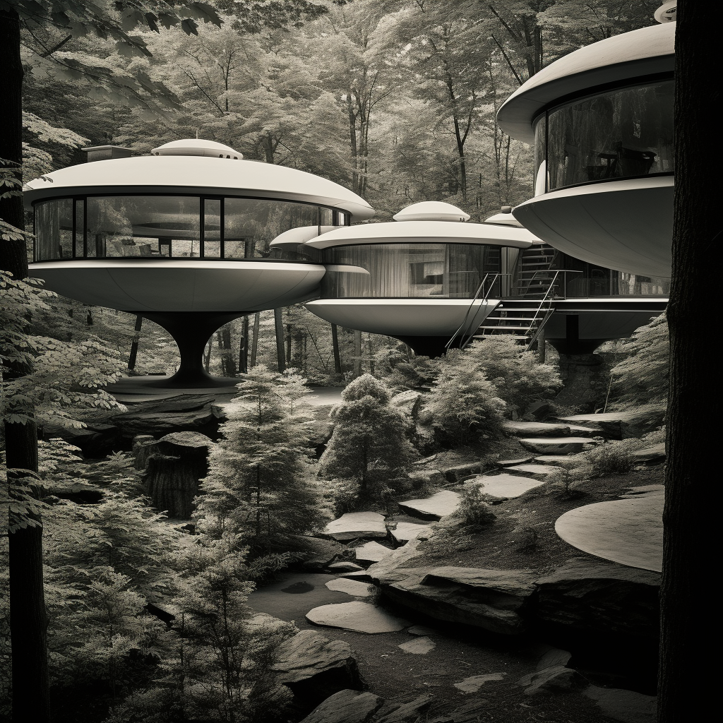 Forest UFO Cabin Architecture Lev Nikel Style