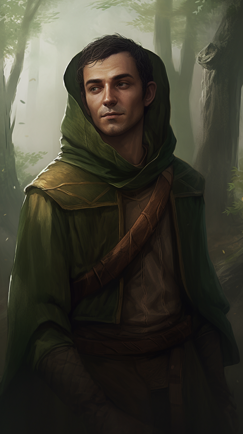 Forest Archer in Green Cloak