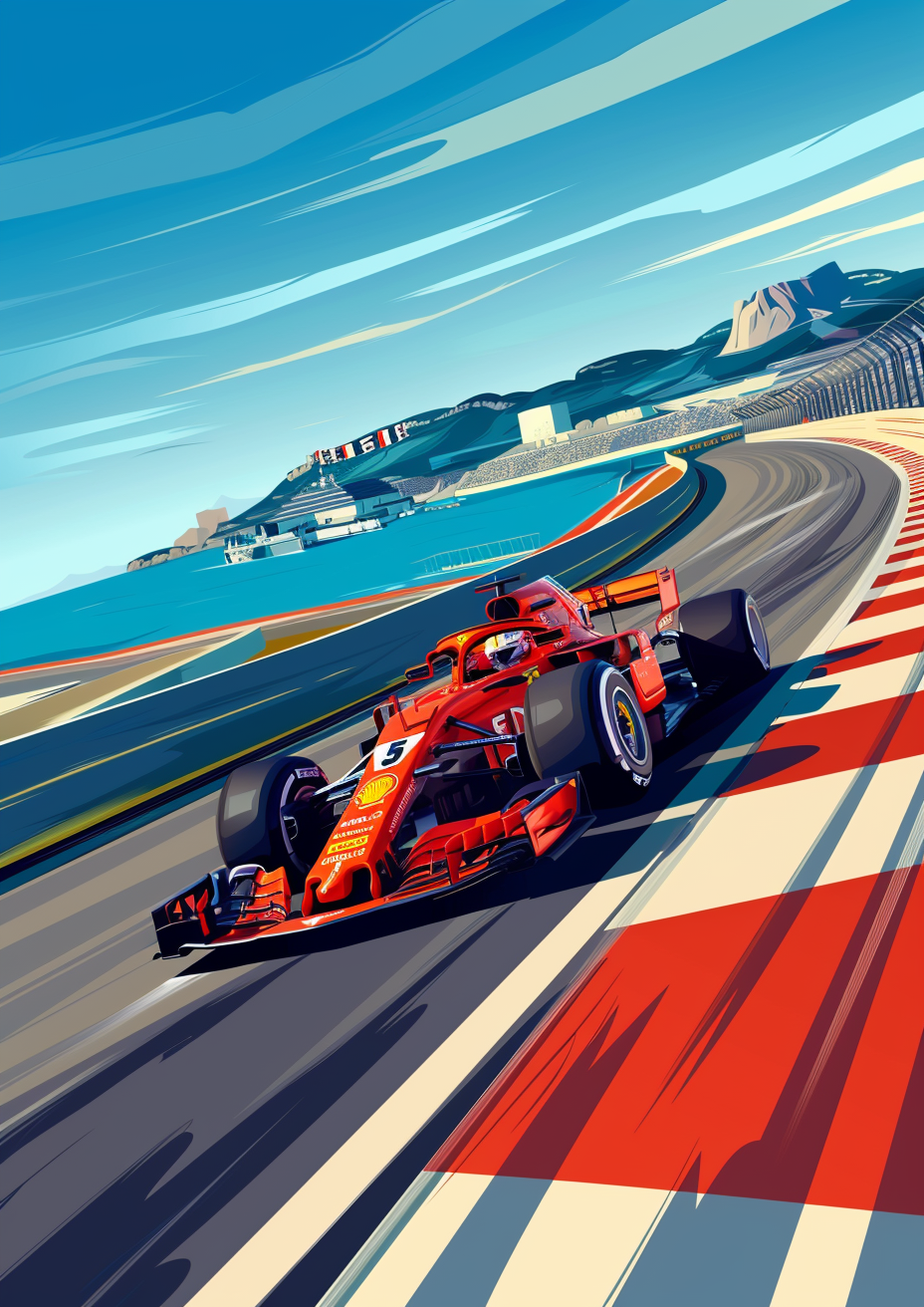 Flat Illustration Baku Grand Prix