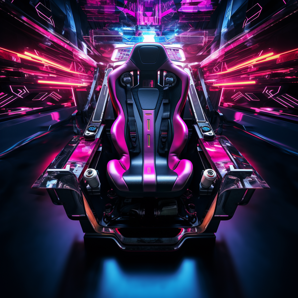 Neon Magenta Formula One Race Car Seat