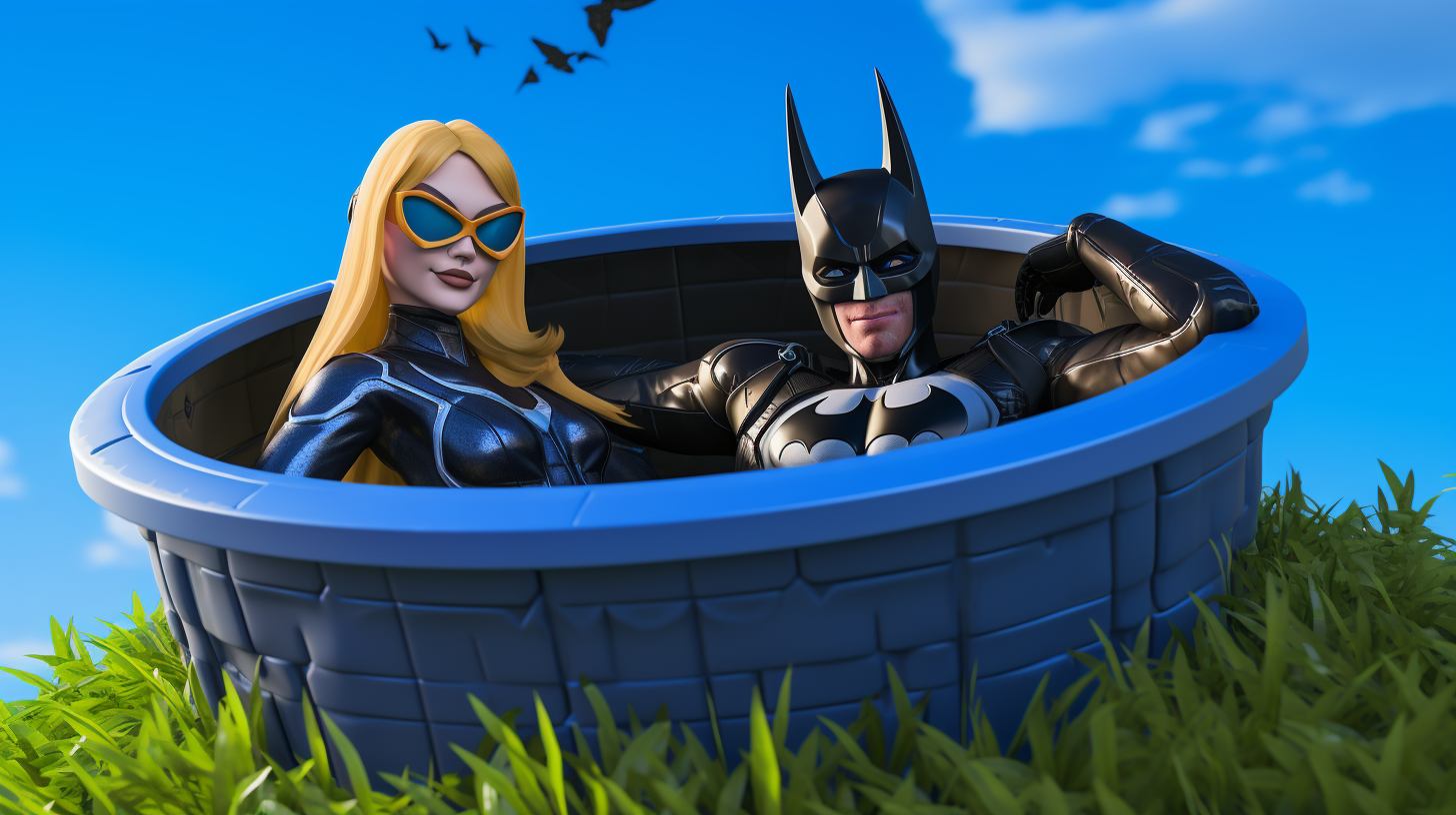 Fortnite Batman with Hot Blonde Girl