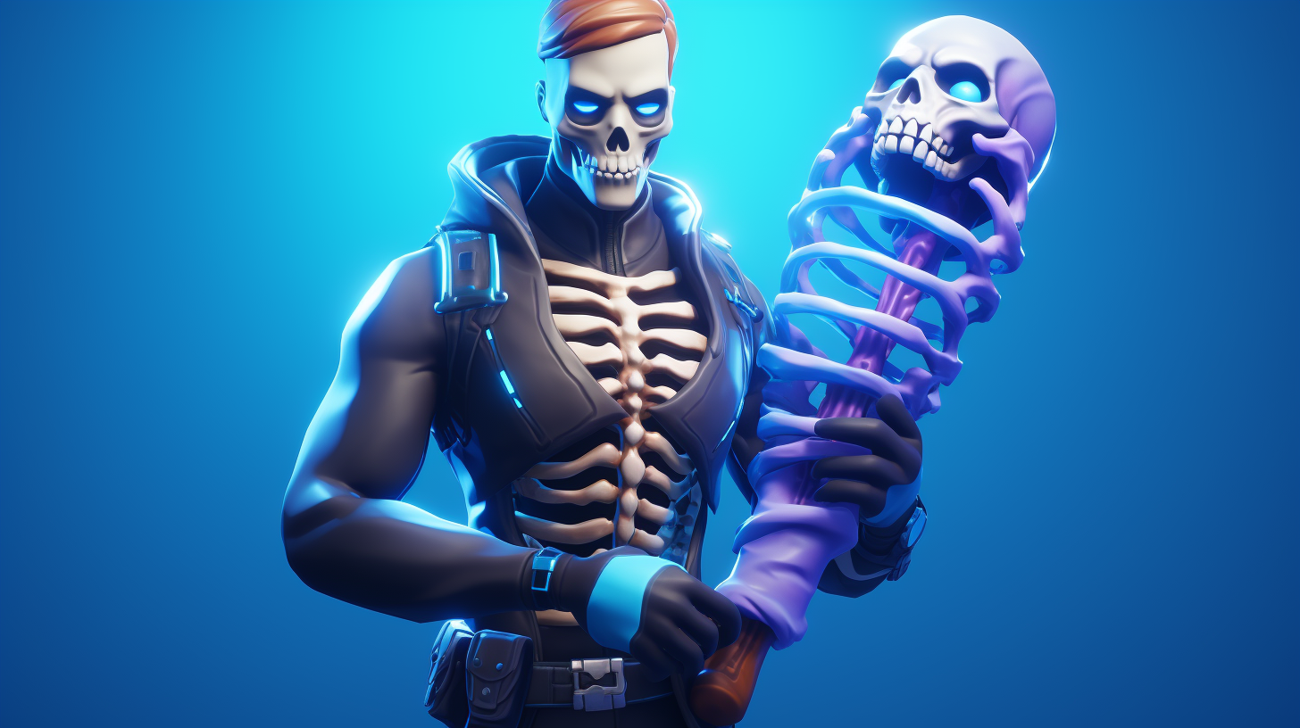 Fortnite Skull Trooper with sausage