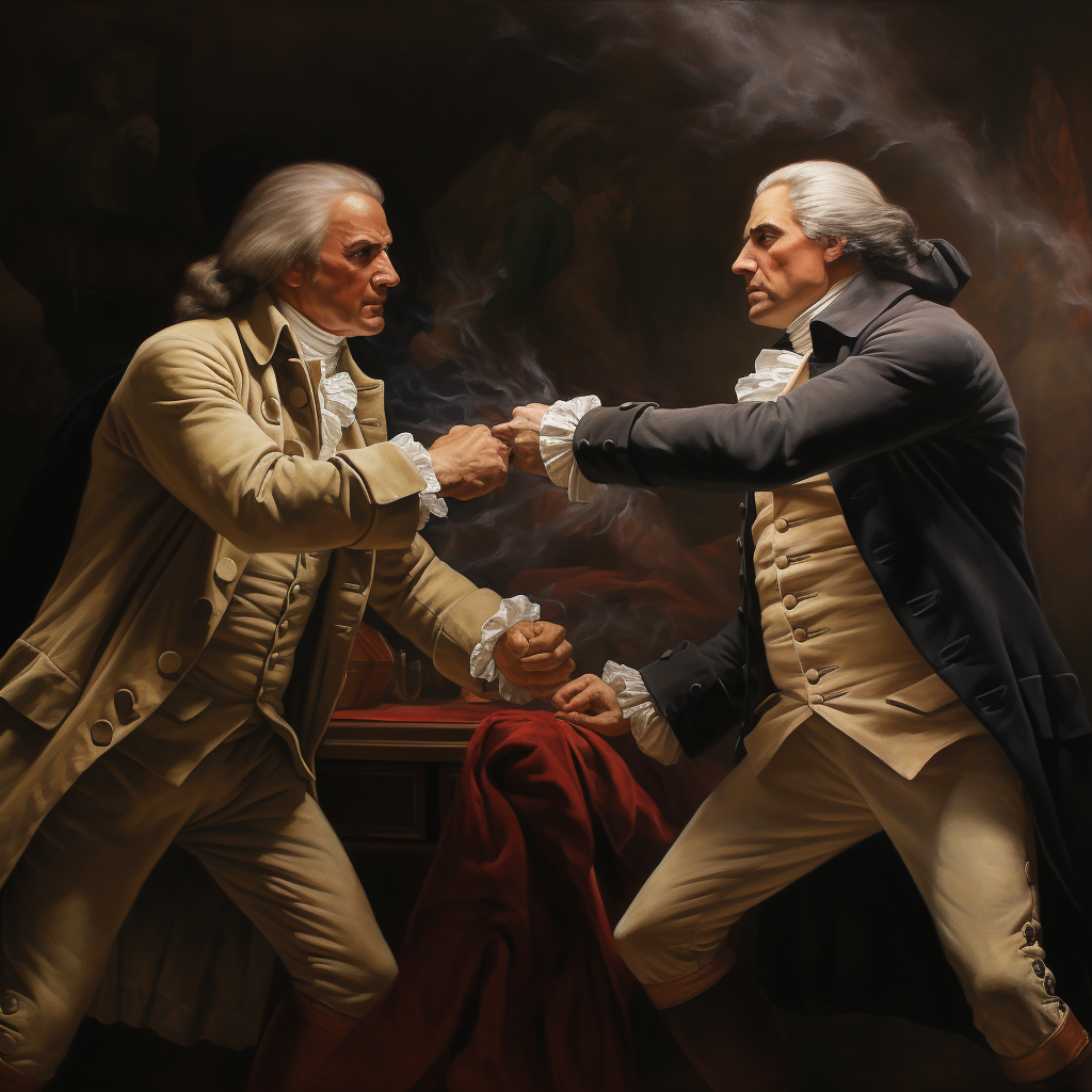 Founding Fathers Fist Fight scene