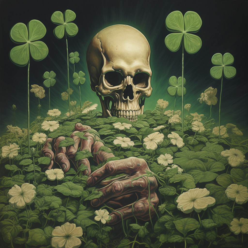 Symbolic four leaf clover depicting mysterious death cult