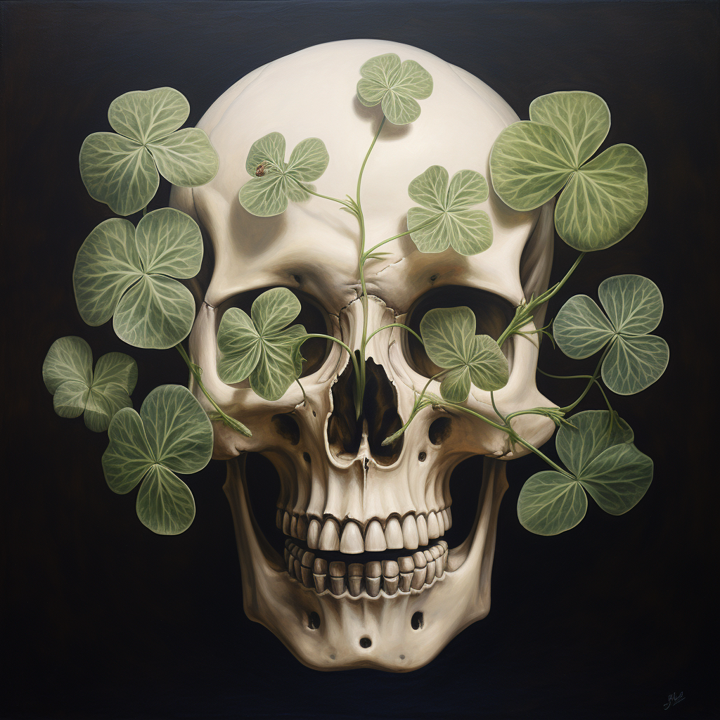 Four leaf clover skeleton photo