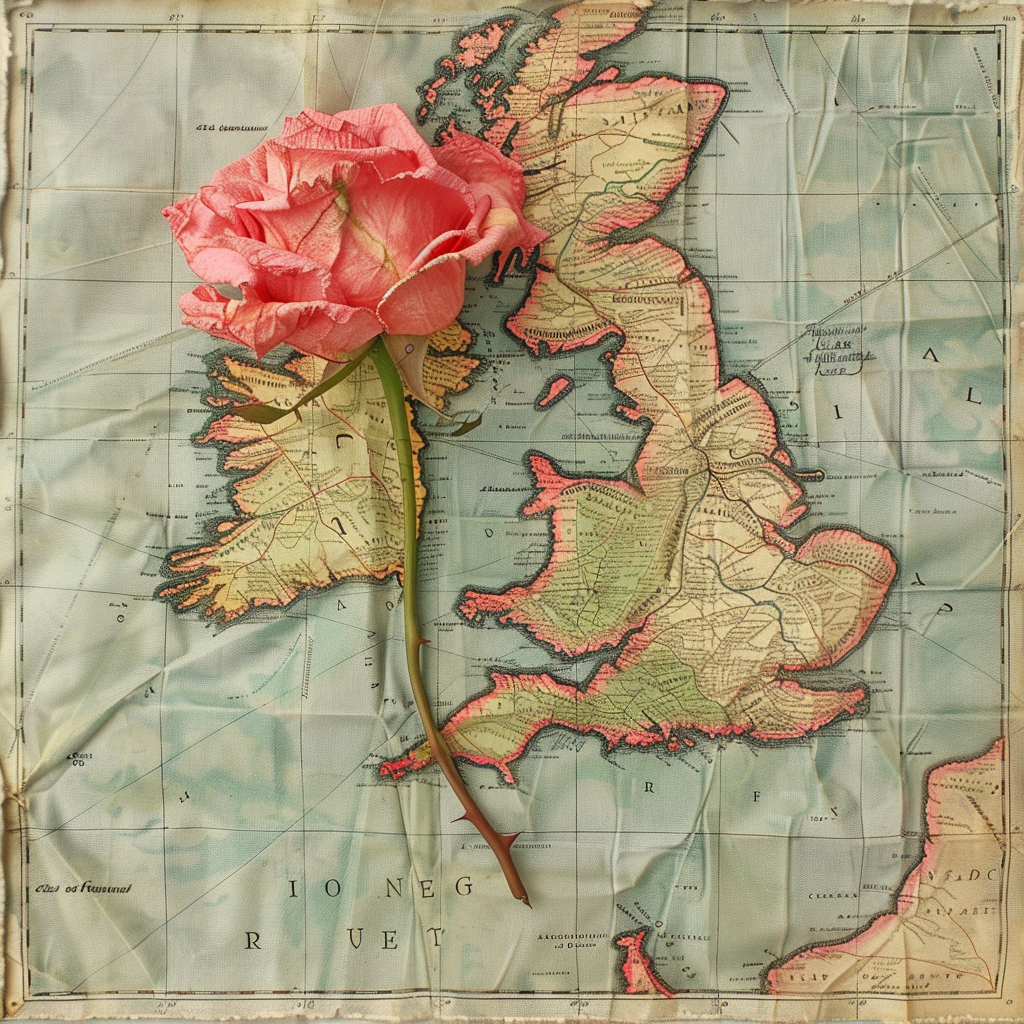 four leaf rosebud ireland map