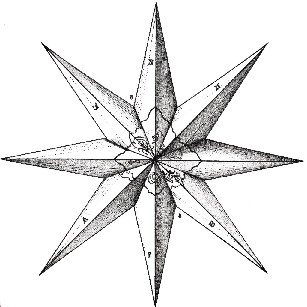 Beautiful four-point star illustration