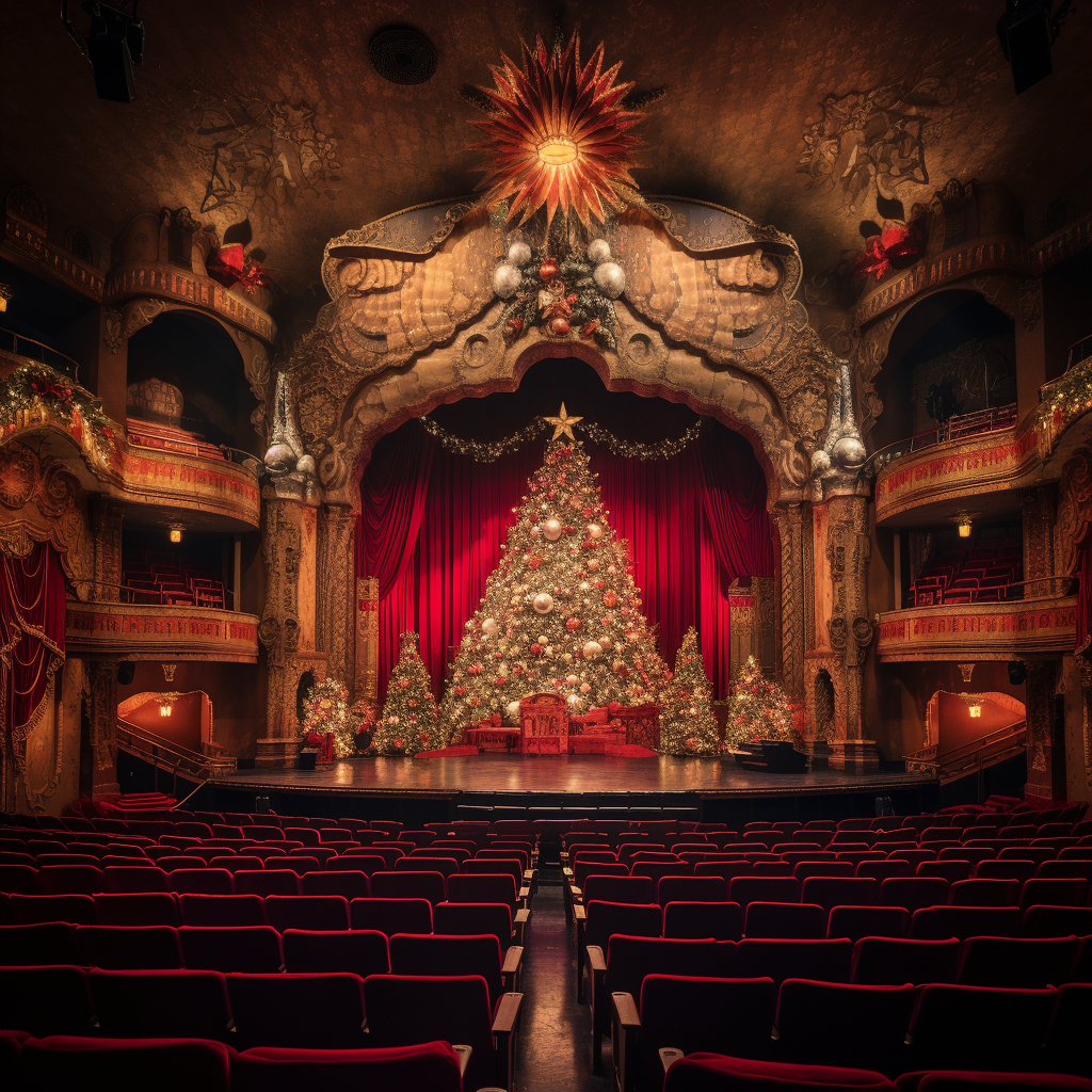 Christmas decor at Fox Theatre in Atlanta