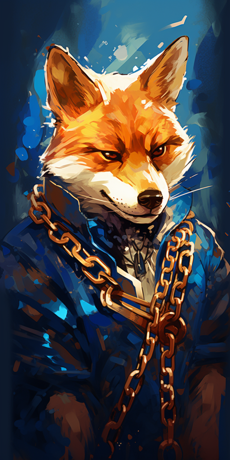 Fox with Hip Hop Chains