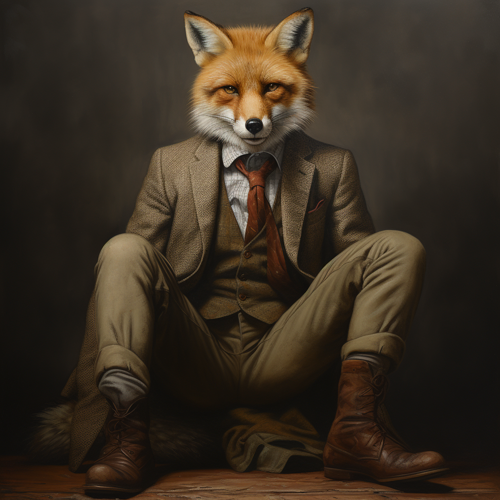 Cute fox without socks