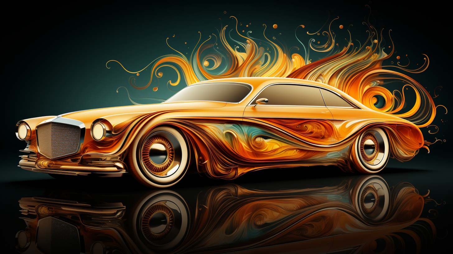 Fractal abstract car design artwork