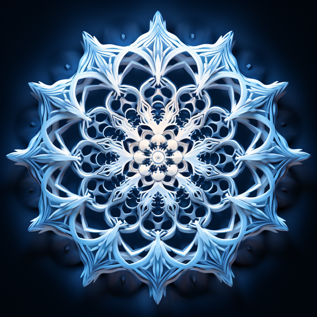 Beautiful Infinite Snowflake Fractal Pattern