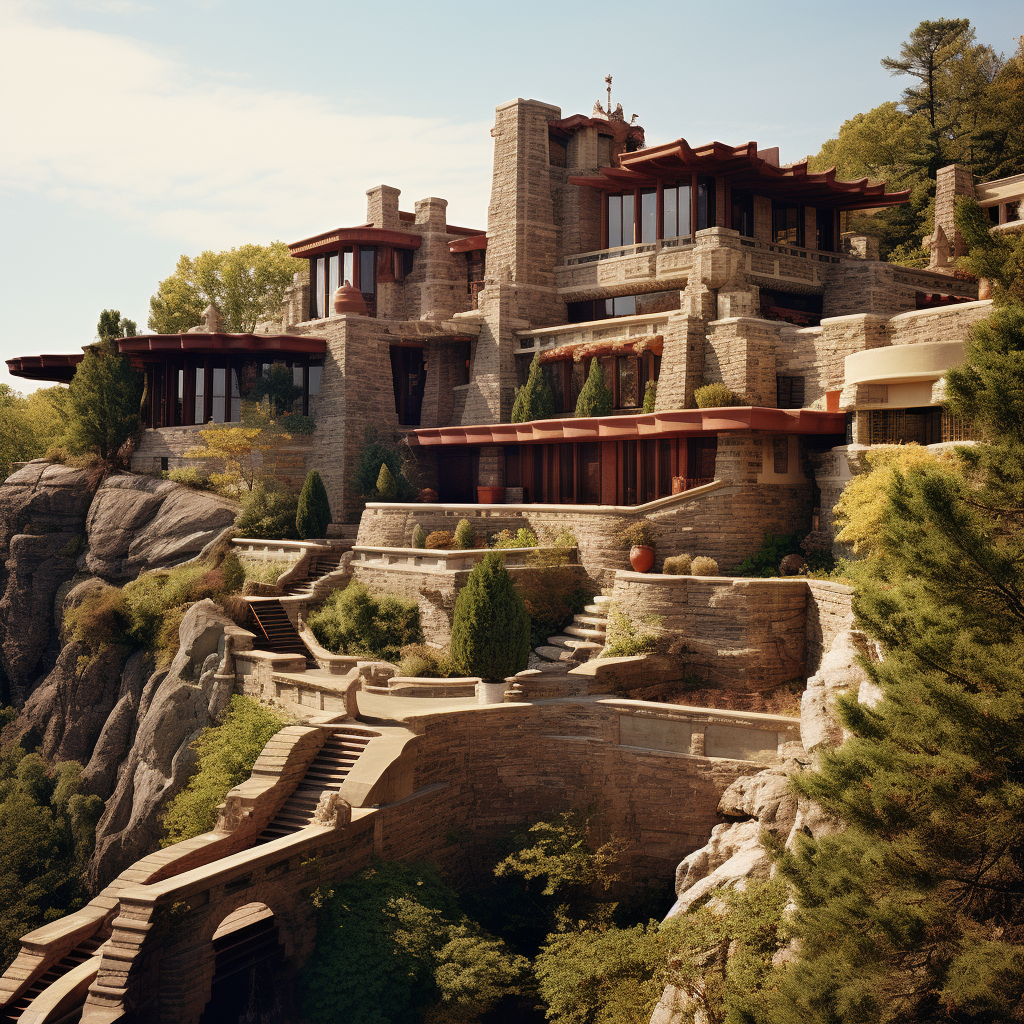 Castle designed by Frank Lloyd Wright