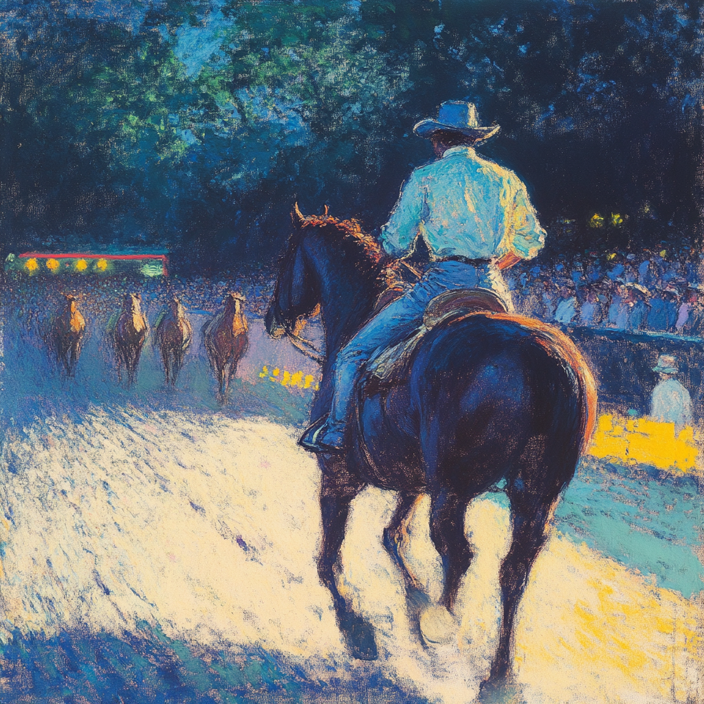 Impressionist horse race art NYC