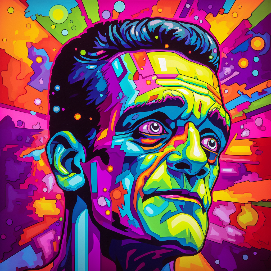 Colorful Frankenstein Halloween image