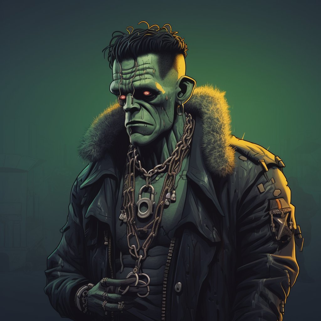 Frankenstein rapping in modern style