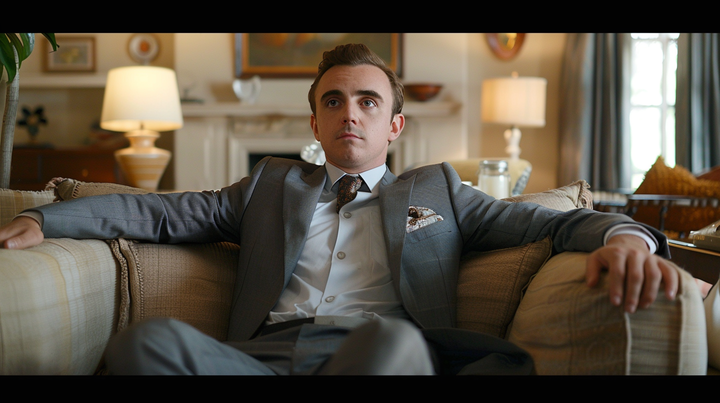 Frankie Muniz small suit couch