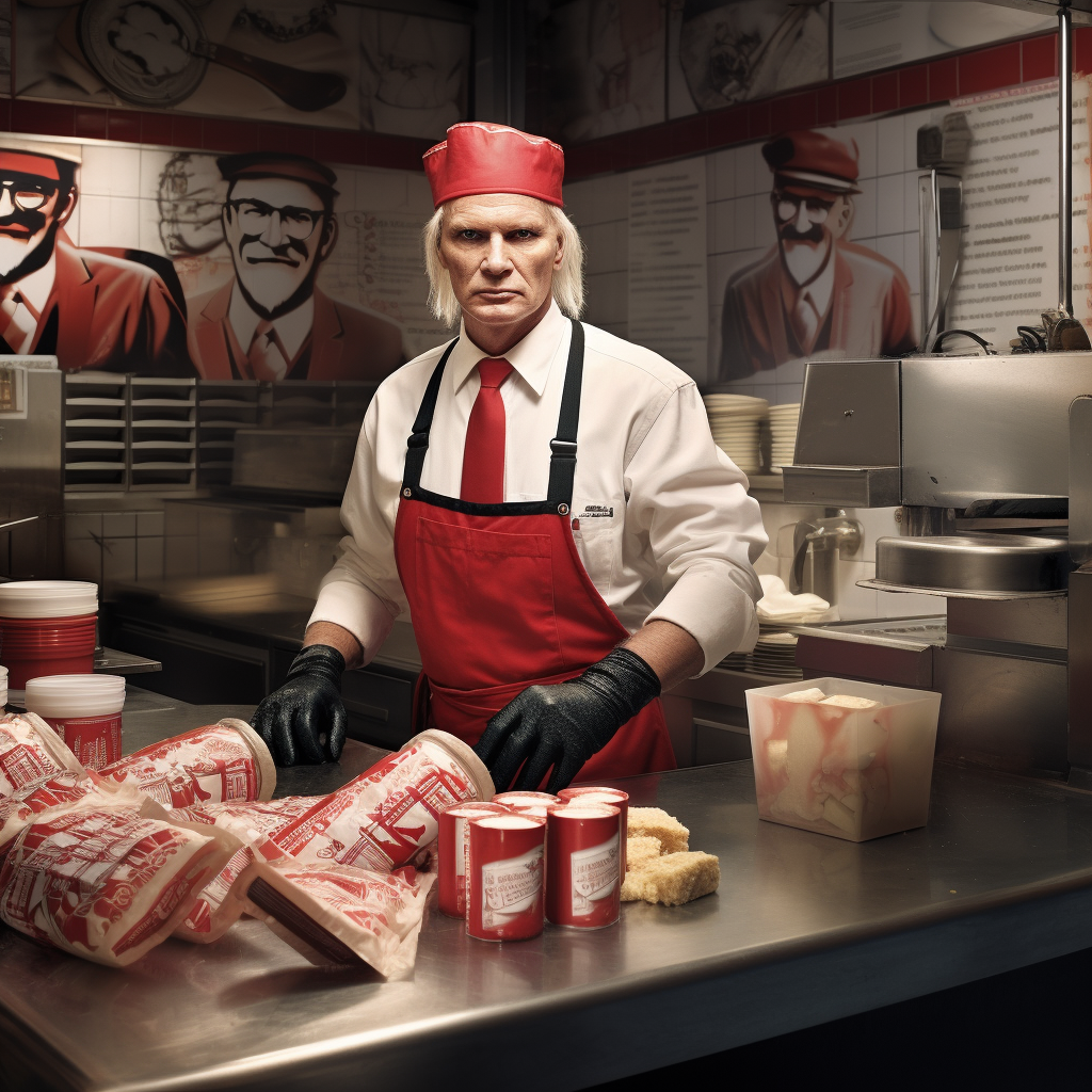 Freddie Kruger working at KFC