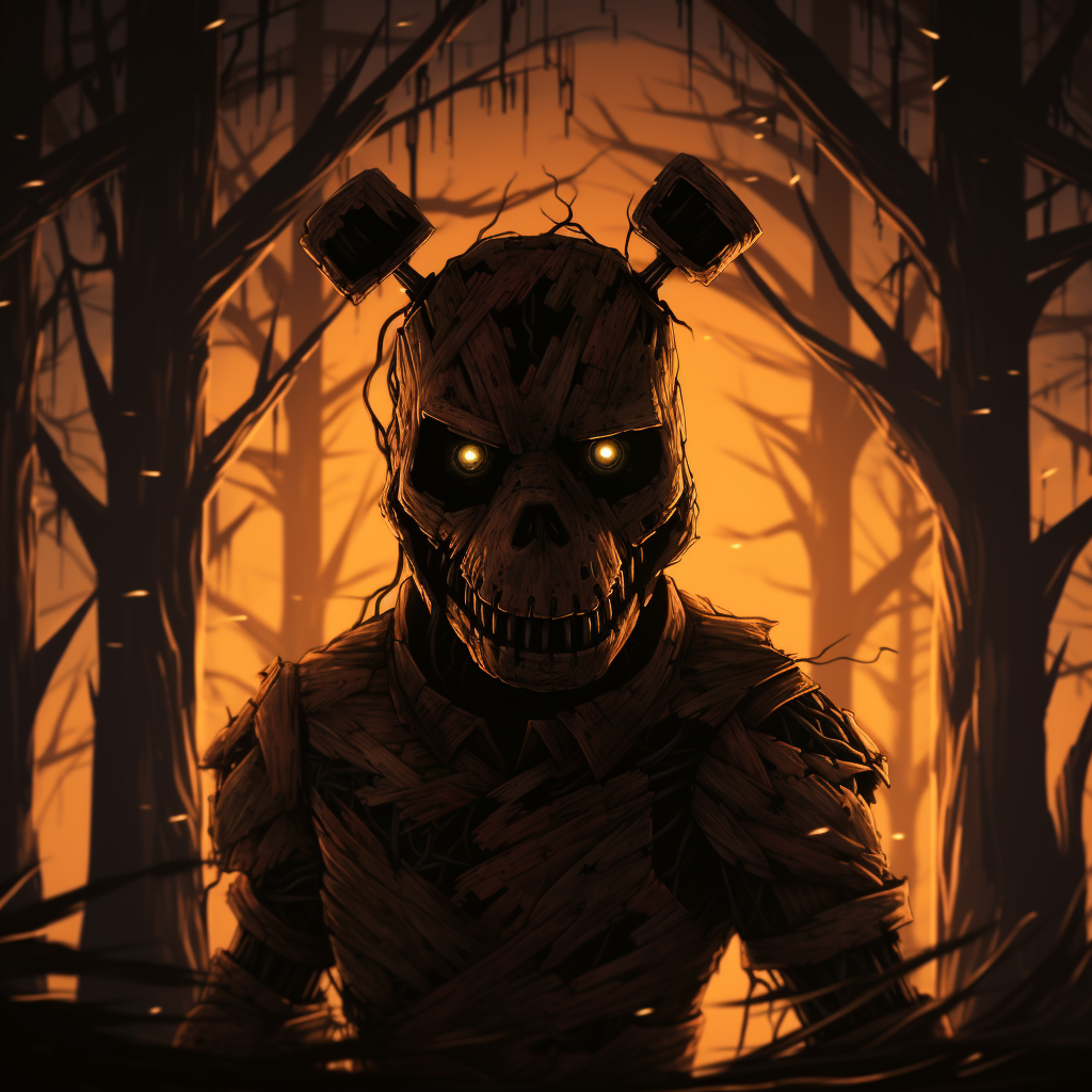 Freddy from FNAF in old forest