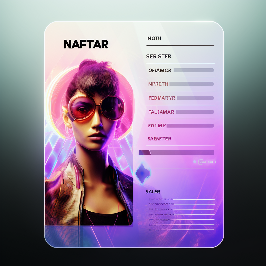 Minimalistic NFT Avatar Card