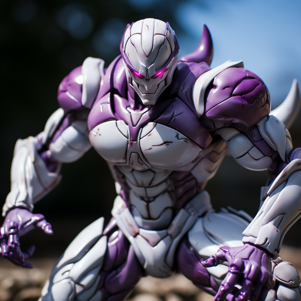 Highly detailed Freiza action figure posing