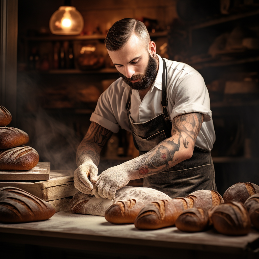 French baker creating delicious pastries