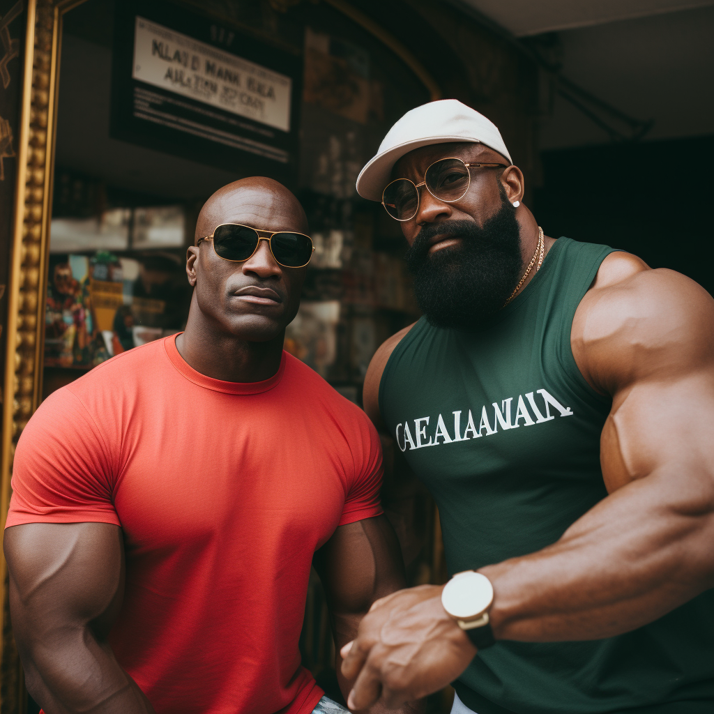 French bodybuilder with glasses and white beard