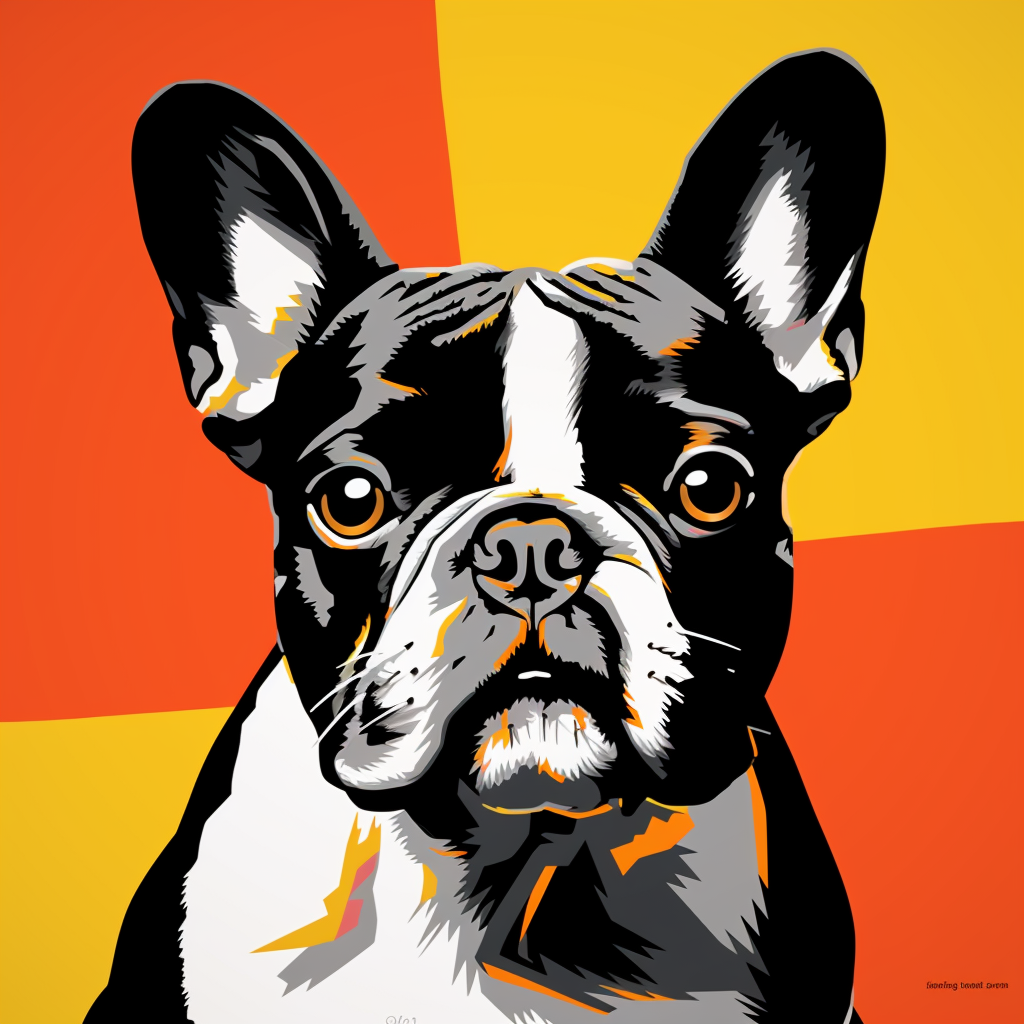 French Bulldog Hergé Artwork